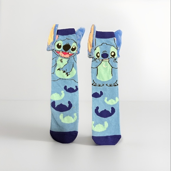 None Other - Blue Character Socks with 3D Ears